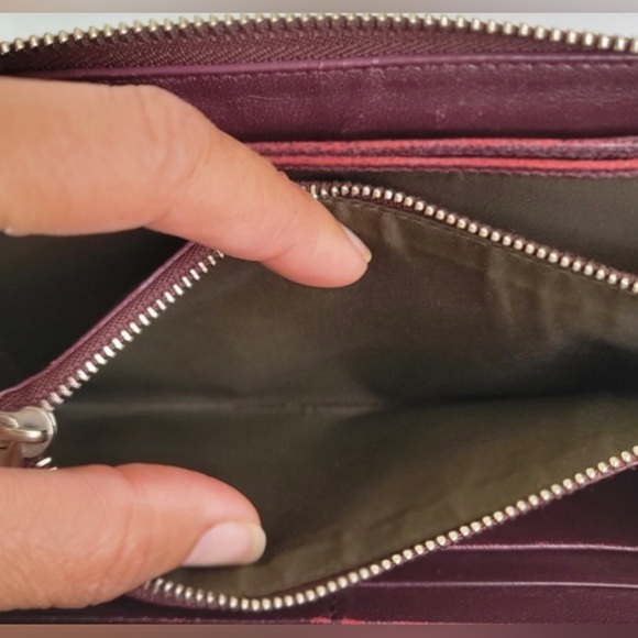 Dior Bordeaux Trotter Patent Leather Long Zippy Wallet with COA Multi-Host Pick - Picture 10 of 17